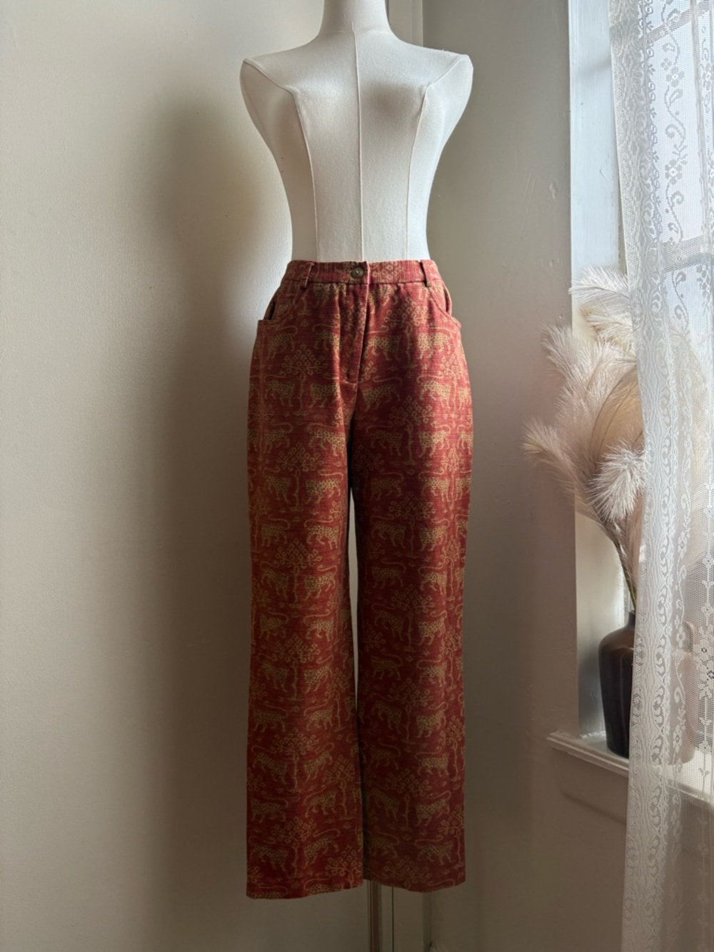 j. mclaughlin animal print leopard ribbed pants